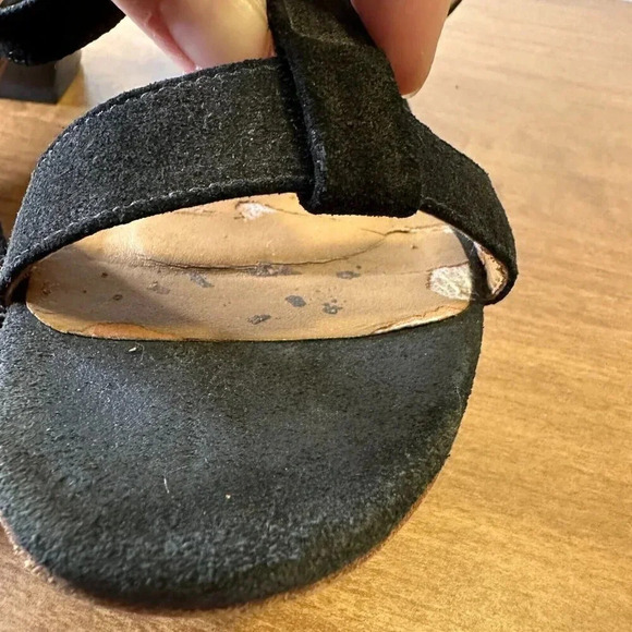 Staud Black Strappy Suede Block Heels Womens Size 7 AS IS - Picture 4 of 11